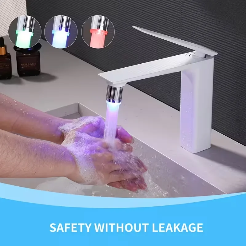 3-Color LED Faucet Bubbler with Instant Thermal Detector Plug-and-Play RV Sink Water Heater Monitor Temperature Sensitive