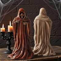 3D Halloween Skull Ghost Silicone Mold DIY Scented Candle Gypsum Resin Mould Handmade Soy Wax Candle Making Supplies