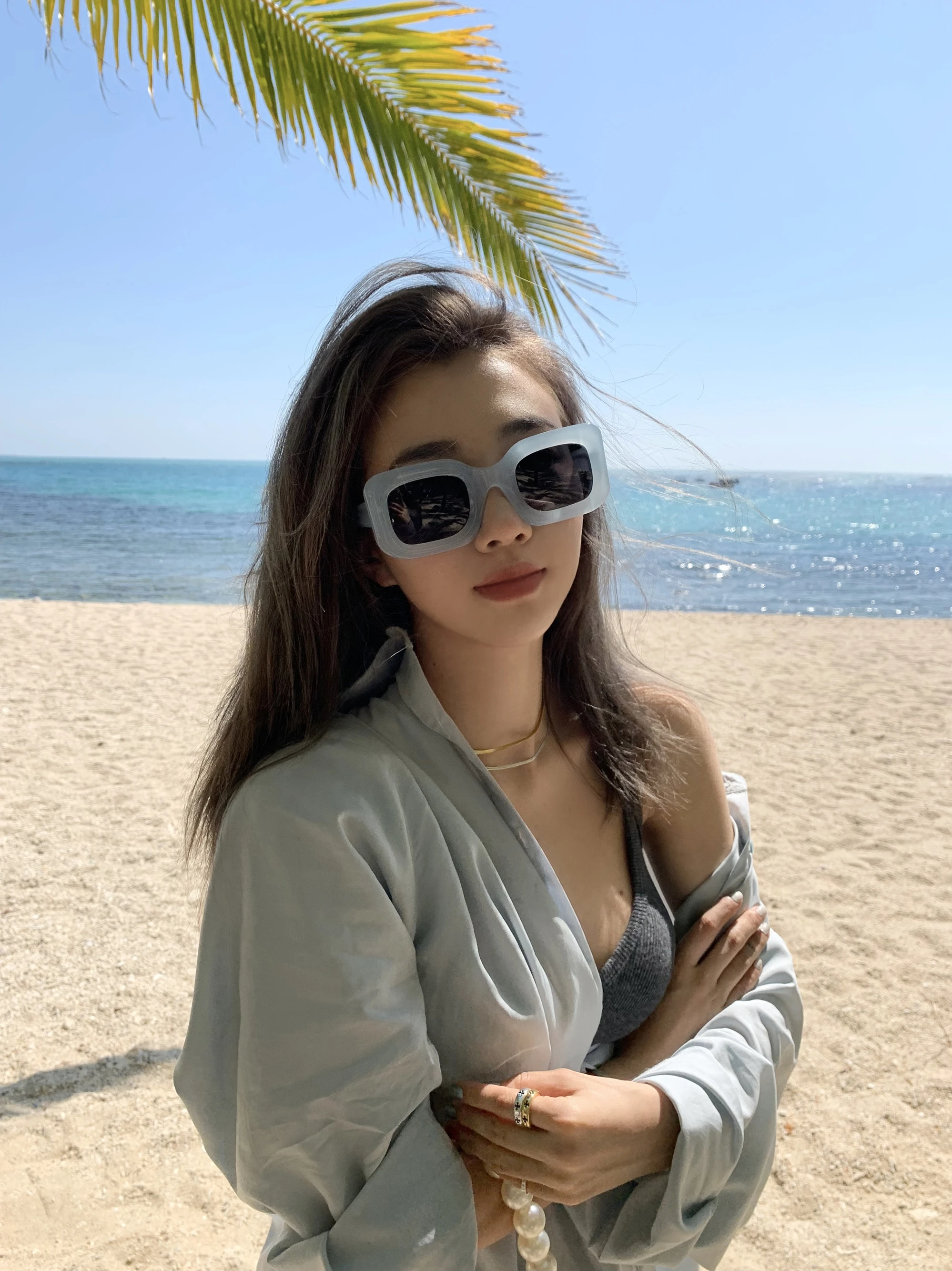 

Women's Oxygen Feeling Slanted Button irt Versatile Ele Design Collar Long Sve Loose Fit Pure Color Spring