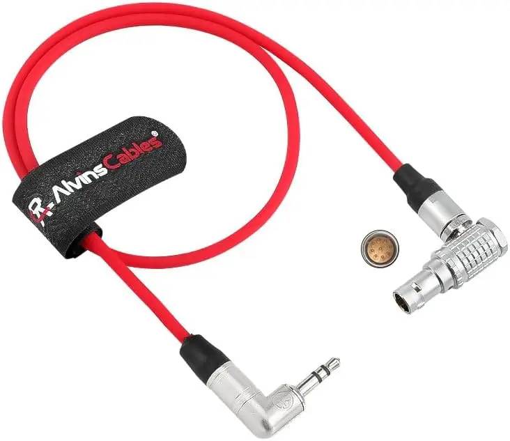 Cable Ultra Suave Timecode para Cámaras RED Komodo, RED V-Raptor 8K, Cable Tentacle Sync de 3.5mm TRS a EXT de 9 Pines Macho, 45CM 18 Pulgadas