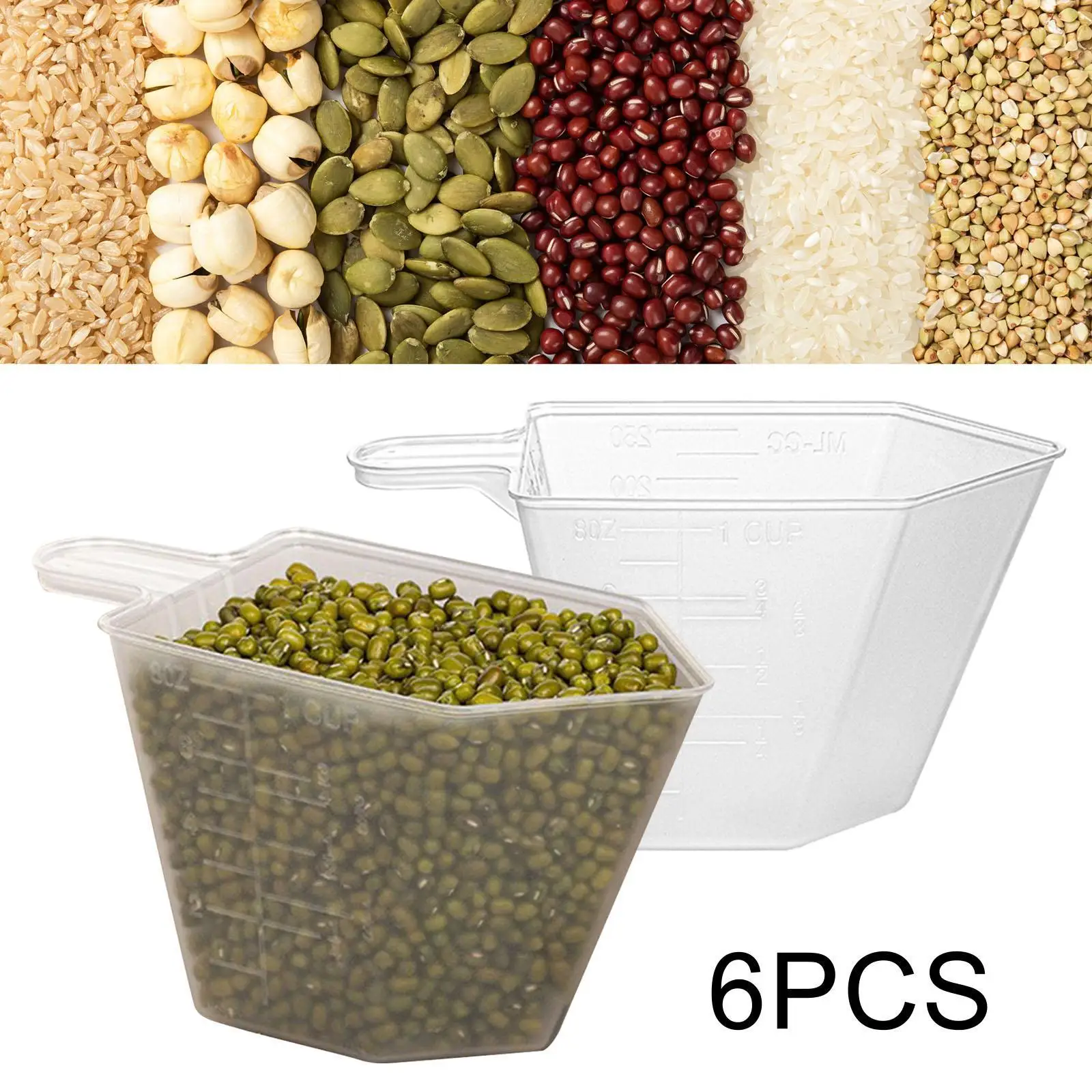 

6Pcs Kitchen Measuring Cup Measuring Pitcher Reusable Kitchen Utensils Non Slip Measuring Jug Measuring Beaker for Pastry Oil