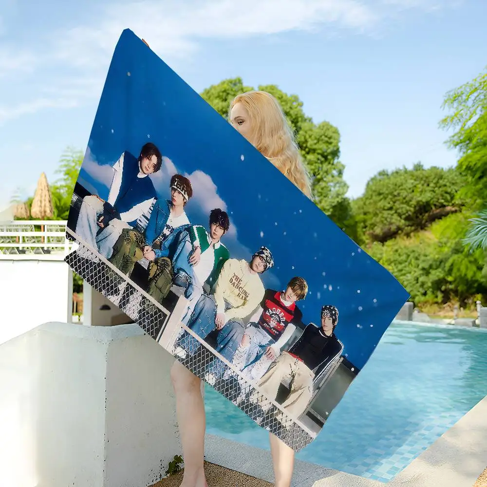 boy group music T-TWS korean pop Microfiber Blanket Quick Drying Beach Towels Oversized Printing Absorbent Pool Towel Blanket