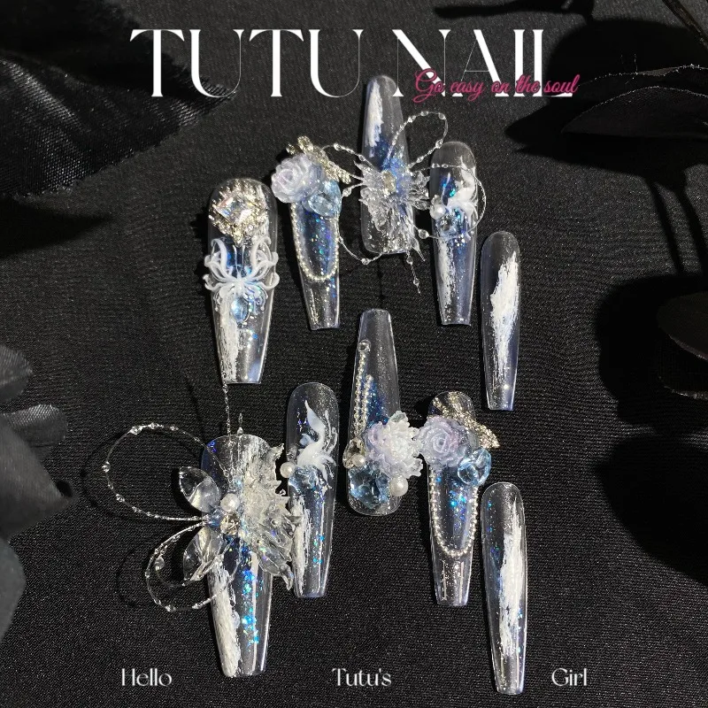 [Lu Chen is still in the mirror] Hand-worn armor removable luxury long T-pointed blue butterfly fishing line