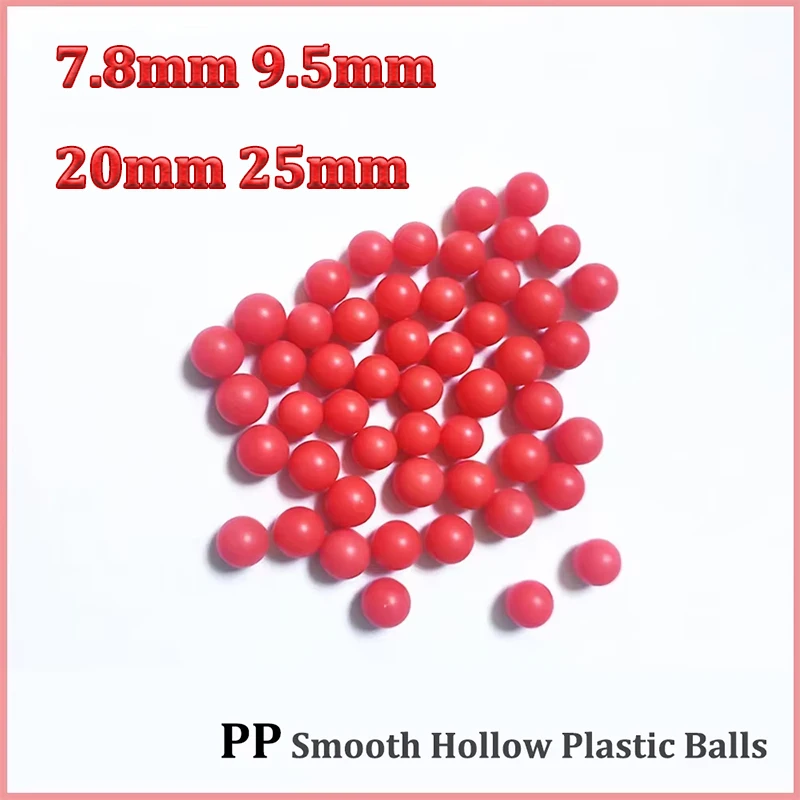 

Red Polypropylene PP Smooth Hollow Plastic Balls Precision Sphere Floating Ball Diameter 7.8/9.5/20mm