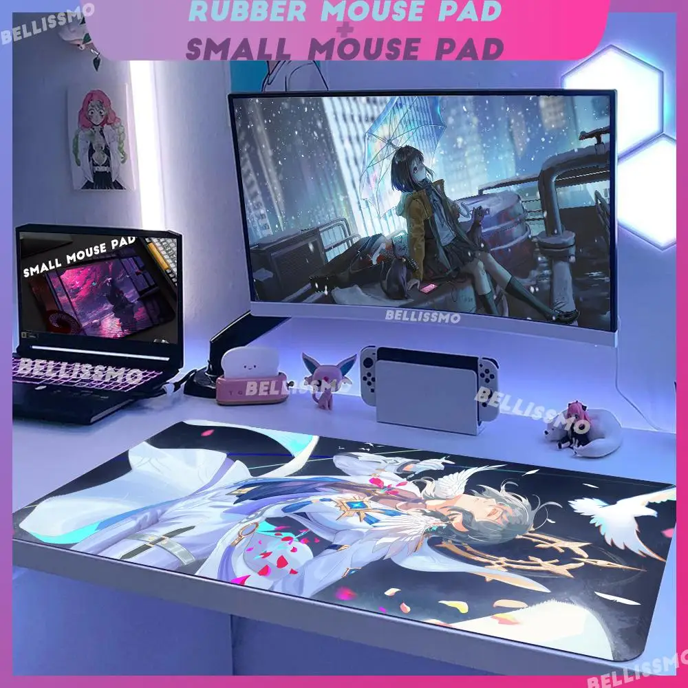 Sunday Computer Desk Mat Honkai Star Rail 1200x600 Mouse Pad Hentai 5mm Thicking Expansion Pad Gaming Accessories Keyboard Mat