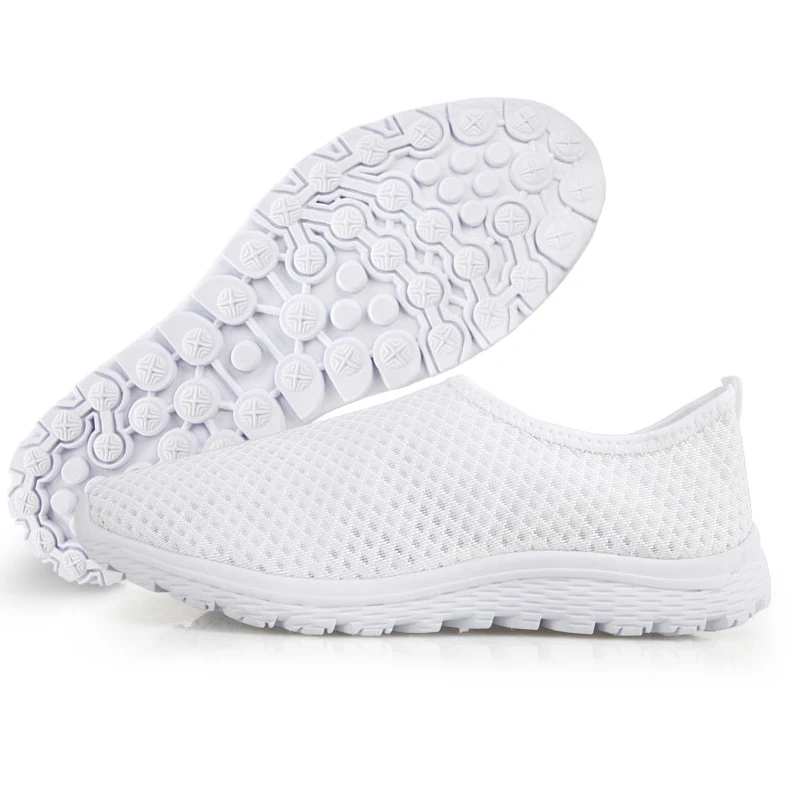 Summer Women Mesh Flat Shoes Comfort Walk Female Slip-on Footwear Black Cat Pattern Breathable Lady Beach Flats