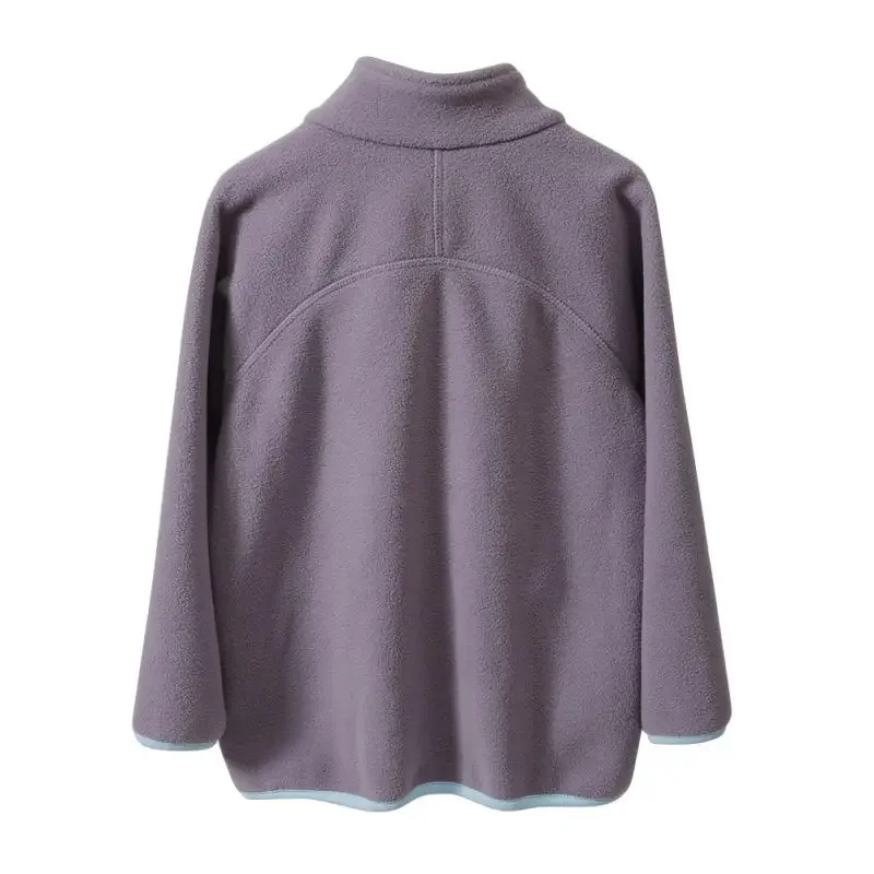 Children Winter Thermal Jacket Coat Double Side Fleece Sweatshirts Kids Thickened Solid Color Casual Costume Sportswear