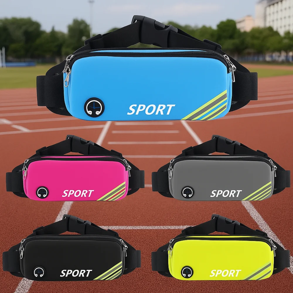 

Large Capacity Sport Mobile Waist Bag Lightweight Breathable Running Waist Bag Multi-function Storage Sports Phone Bag Men Women