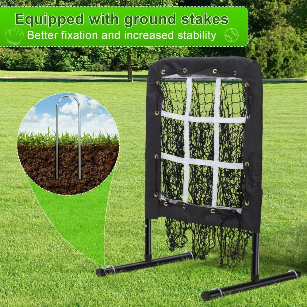 Baseball Pitching Net with Strike Zone Softball Practice Net with Ground Stakes 9 Holes Outdoor Baseball Training Net Target #2