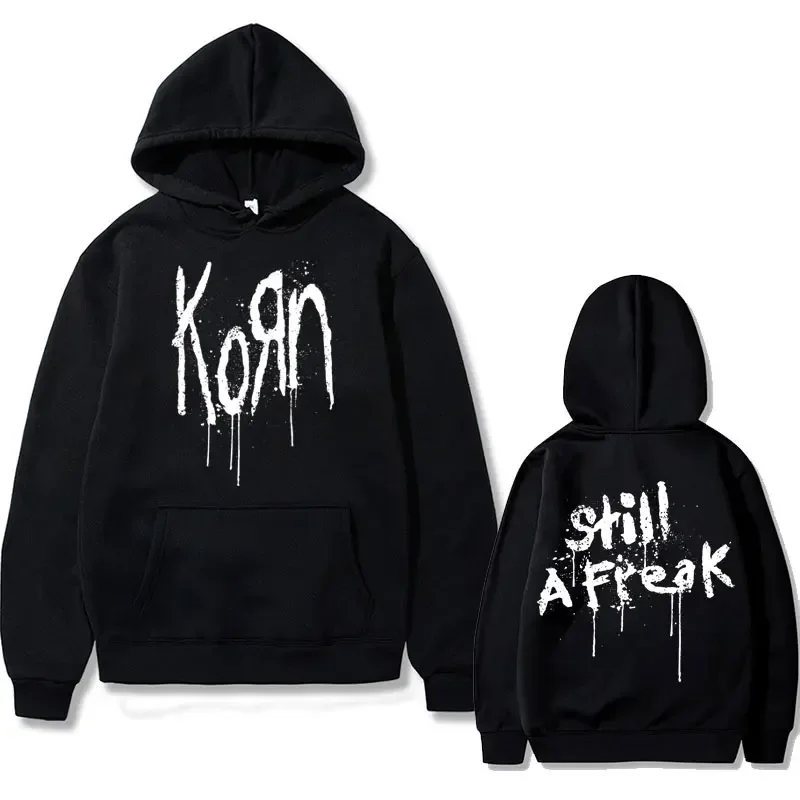 Rock Band Korn Music Concert WORLD TOUR Graphic Hoodie Autumn Winter Men Oversized Clothes Coat Unisex Vintage Gothic Sweatshirt