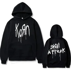 Sudadera con capucha con estampado de Rock Band Korn para hombre, ropa de gran tamaño, abrigo Unisex, sudadera gótica Vintage, concierto de música, gira mundial, Otoño e Invierno