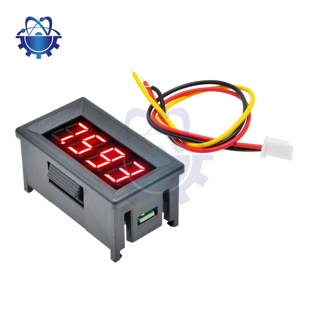 Imagem -04 - Polegada Bit Mini Voltímetro Digital Voltímetro Medidor de Tensão Led Painel de Tensão Elétrica Tester 0.36 Fios 12v 24v 48v dc 0100v 0.36