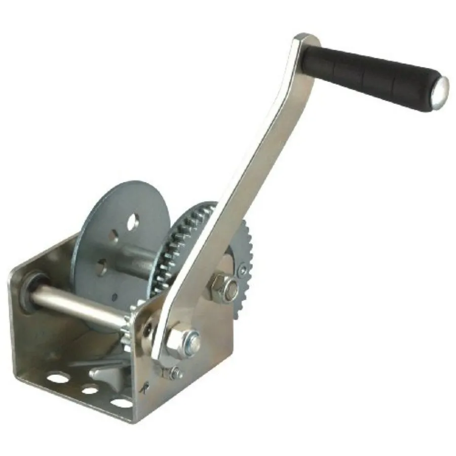 

600 Pound Ccity Winch for Off-Road Vehicles Black Durable Steel Construction Reliable Performance in Tough Conditions