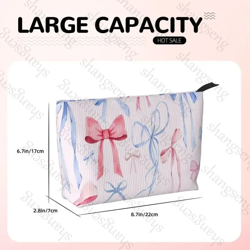 القوس النقاط سروال قصير حقيبة مستحضرات التجميل أدوات الزينة تخزين أكياس السيدات صندوق فاخر السفر سستة حقيبة التخزين الطباعة