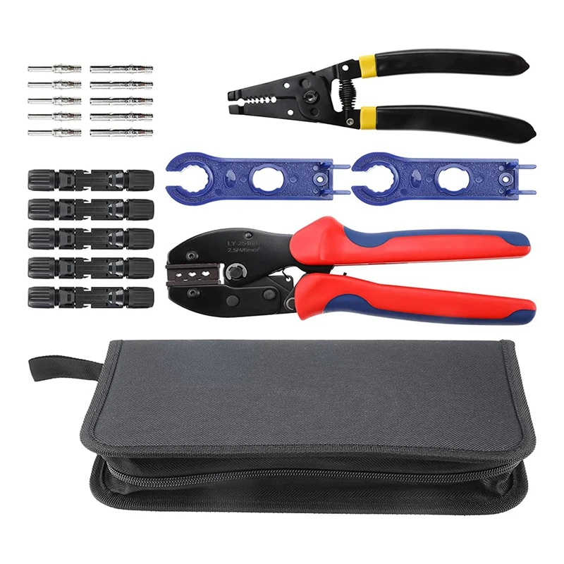 Solar Crimper Tool Kit For 2.5/4.0/6.0Mm² Solar Panel PV Cable Solar Connector Assembly Tool Spanner Tool K