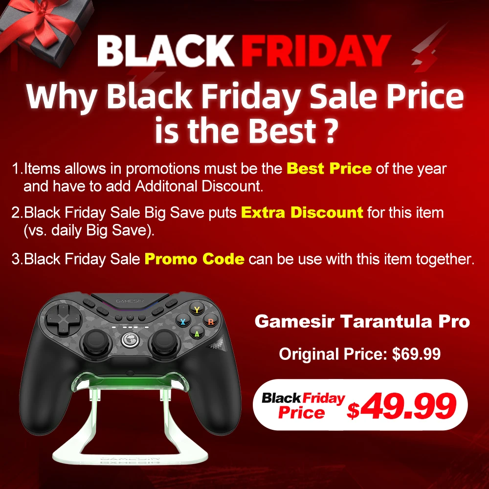 GameSir Tarantula T3 Pro Wireless Controller Nintendo Switch Gamepad PC iOS Android Mag-Res TMR Joystick Switchable Face Buttons