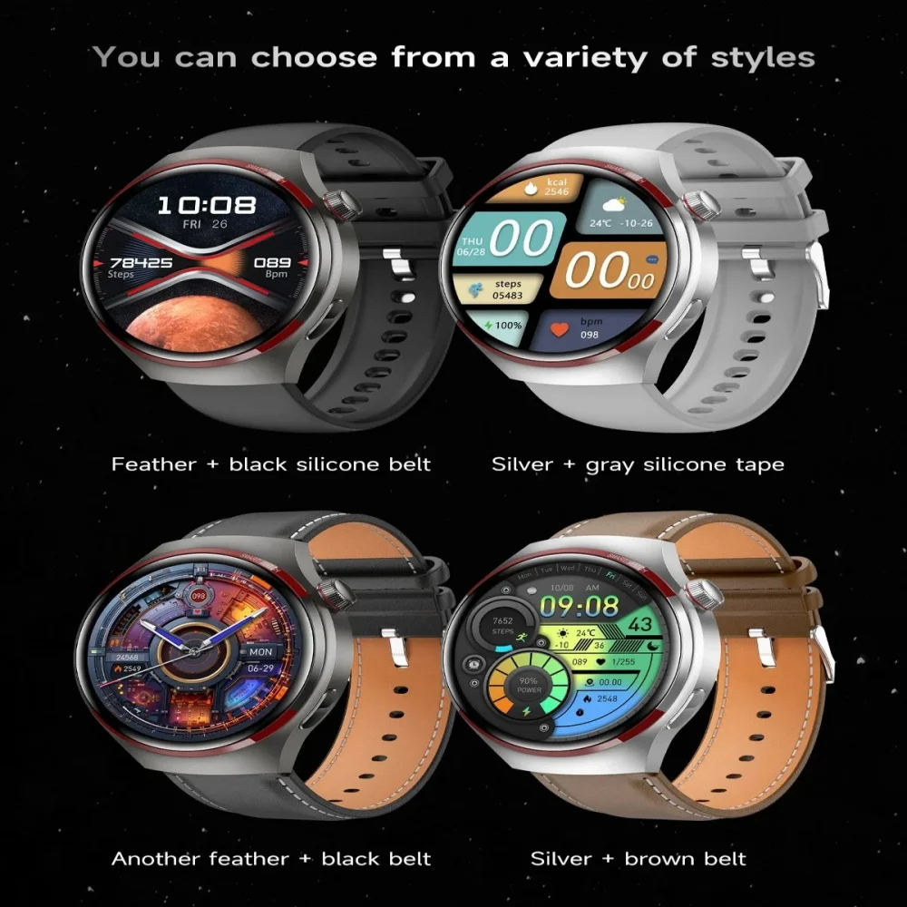 Nuevo reloj inteligente para deportes al aire libre para hombres NFC GPS brújula ritmo cardíaco Bluetooth llamada impermeable SmartWatch SMS recordatorio música nteractiva