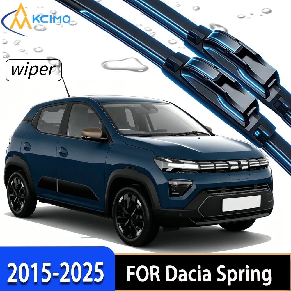 

2Pcs Front Windshield Wiper Blades For Dacia Spring 2015-2025, Quality Rubber Wipers for Clear Driving View