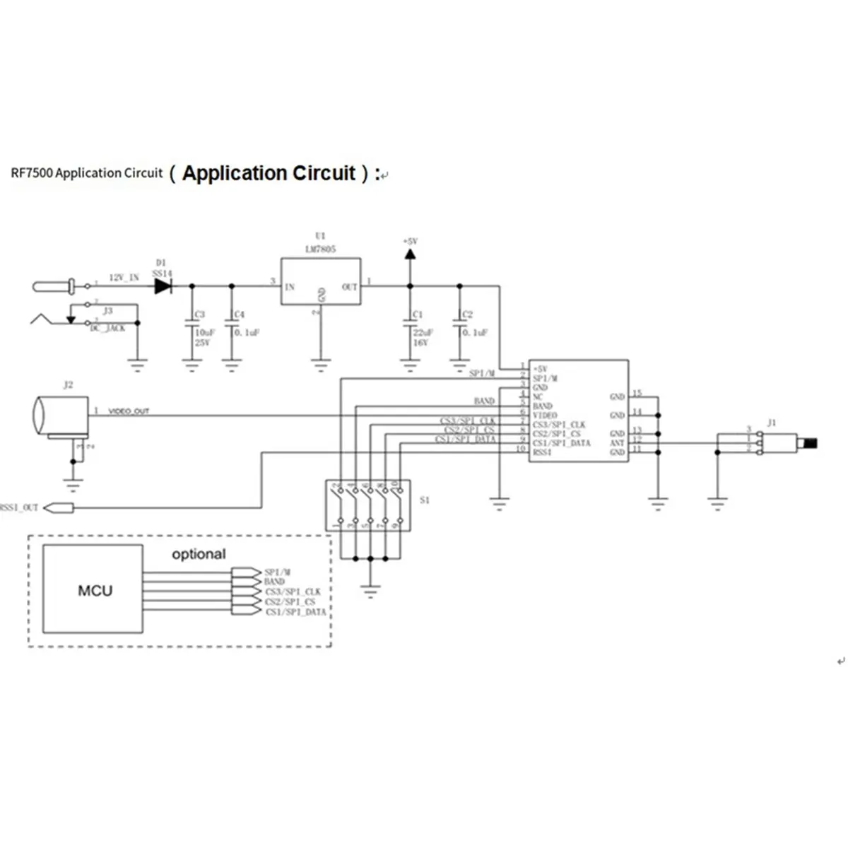 New Electronics RF7500 6G-7.5G VRX Receiver Module FPV Analog Video Receiver Module SPI Module Superior RSSI Signal