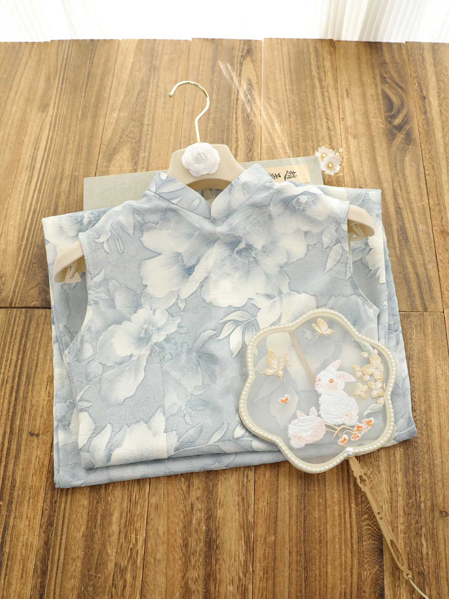 

Синее ретро-платье в китайском стиле для повседневной носки, весенняя новинка, длинное ципао для молодых женщин