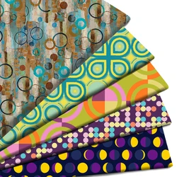 50*145cm Geometric Circle Polyester Cotton/Pure Cotton Fabric Tissue Sewing Quilting Fabric Needlework DIY Curtain