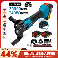 Gisam Burhsless Multifunction Tool Oscillating Multi-Tools 6Speed Renovator Electric Trimmer Saw for Makita 18v Battery Pin