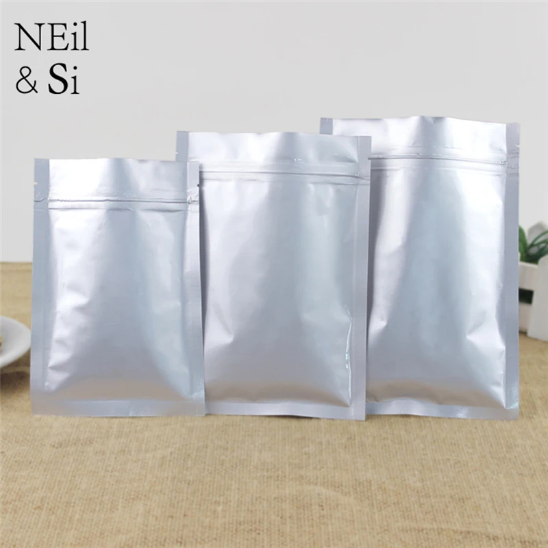 Zip Lock Aluminum Plastic Bag Waterproof Food Candy Cookies Nuts Coffee Beans Packaging Self Sealing Zipper Bags Free Shipping