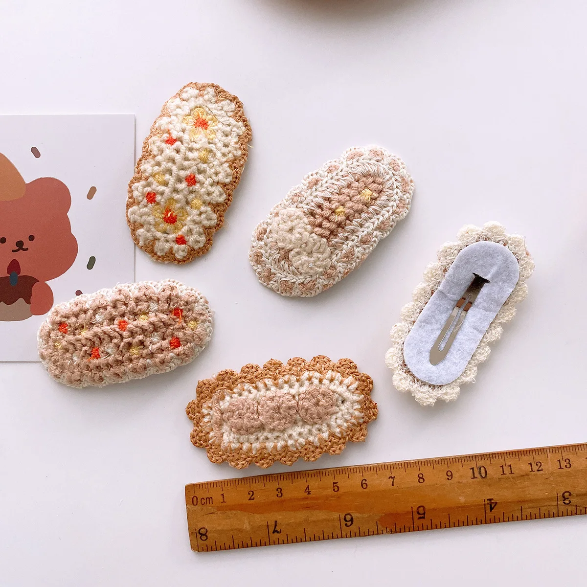 

Women Children Wool Knitting Lace Hairpins Baby Accessories 2023 New Korean Cute Fashion Snap Hair Pins Clips Girls Headbands