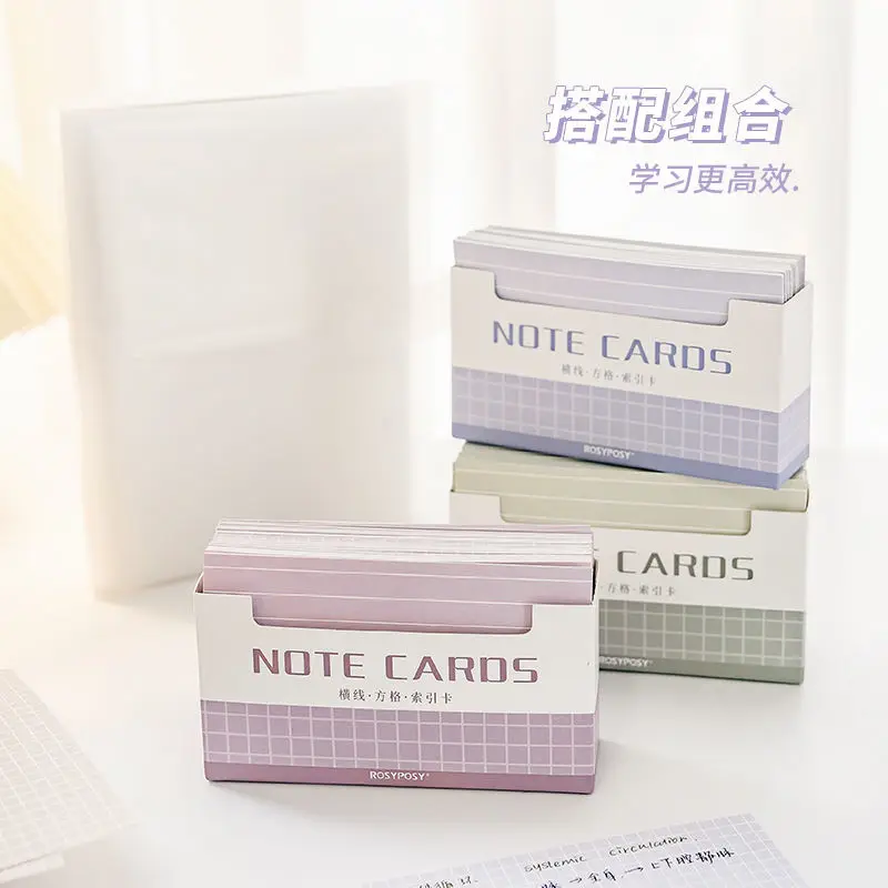 Portátil Memory Card Book, Index Card Set, pequeno armazenamento, 5 Polegada, Gap transparente, Study Notebook, papelaria Student, material de escritório