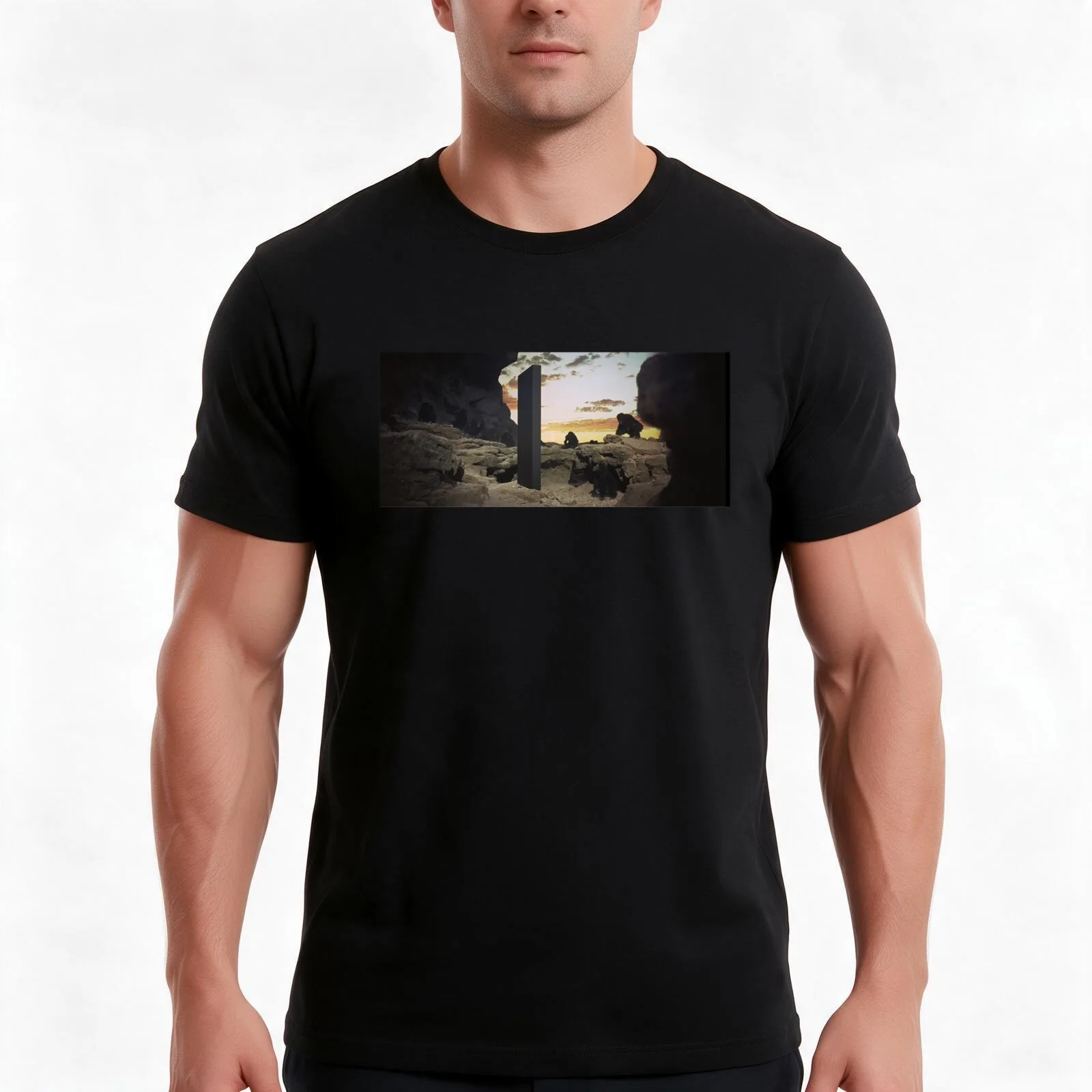Monolith Desert - Famous 2001 Scene Design T-Shirt Summer Casual Cotton Tee Oversized Streetwear Tops Vintage Graphic Print