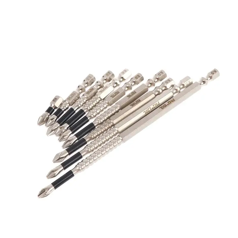 PH2 Impact Driver Bit Set Non-slip Magnetic Screwdriver Bit 3/4/5/6/9PCS for Lamp Furniture Hardware Installation