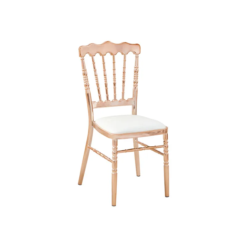 Banquet Hall Wedding Hall Crystal Hall Hotel Dining Chair Restaurant Gold and Silver Bamboo Chair