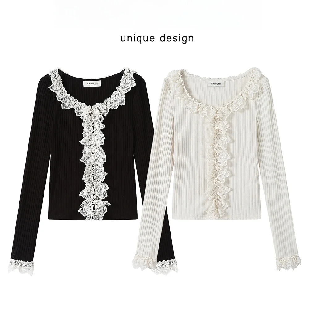 

Сладкое кружево, вязаное платье ранней осени для похудения Sli Xinmon2025, Новое поступление, женское модное качество премиум-класса