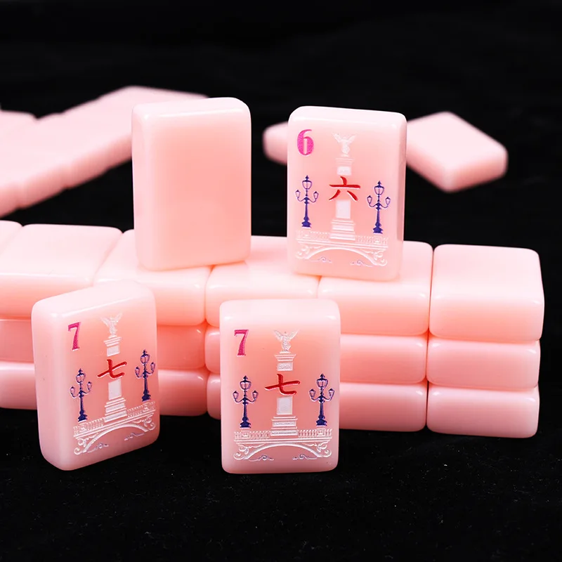 

d6 Hand Rub European and American Mahjong Cards Portable Mahjong Cards Acrylic Mahjong Cards