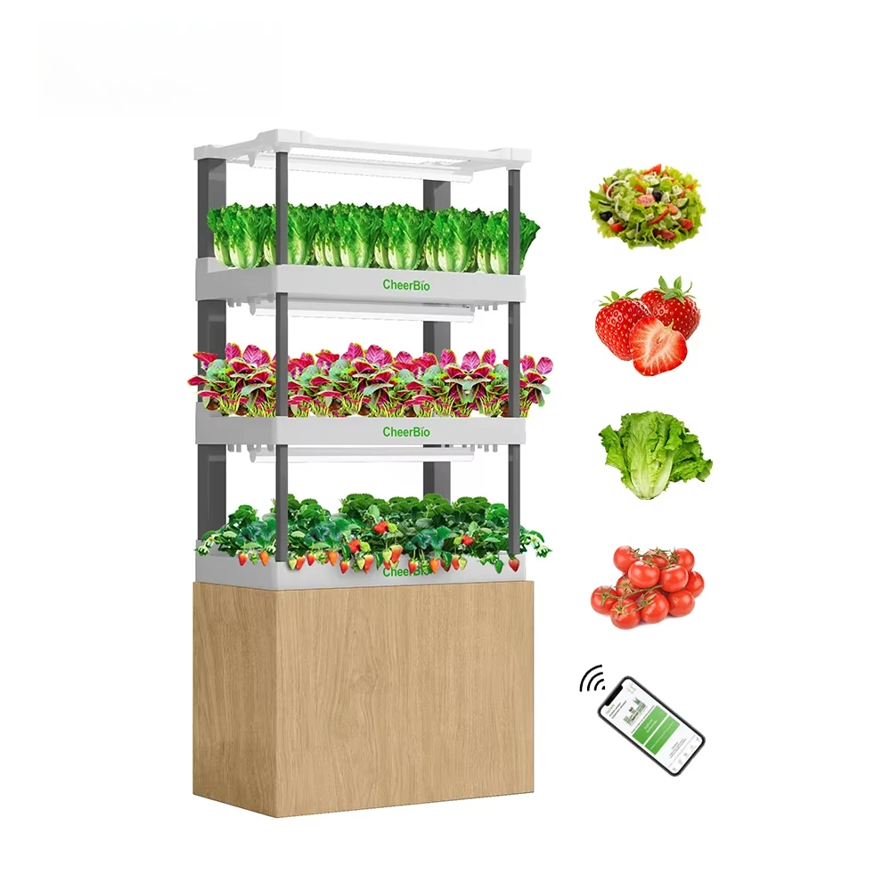 

Компактный комплект гидропоники для выращивания комнатных растений с дистанционным управлением через приложение