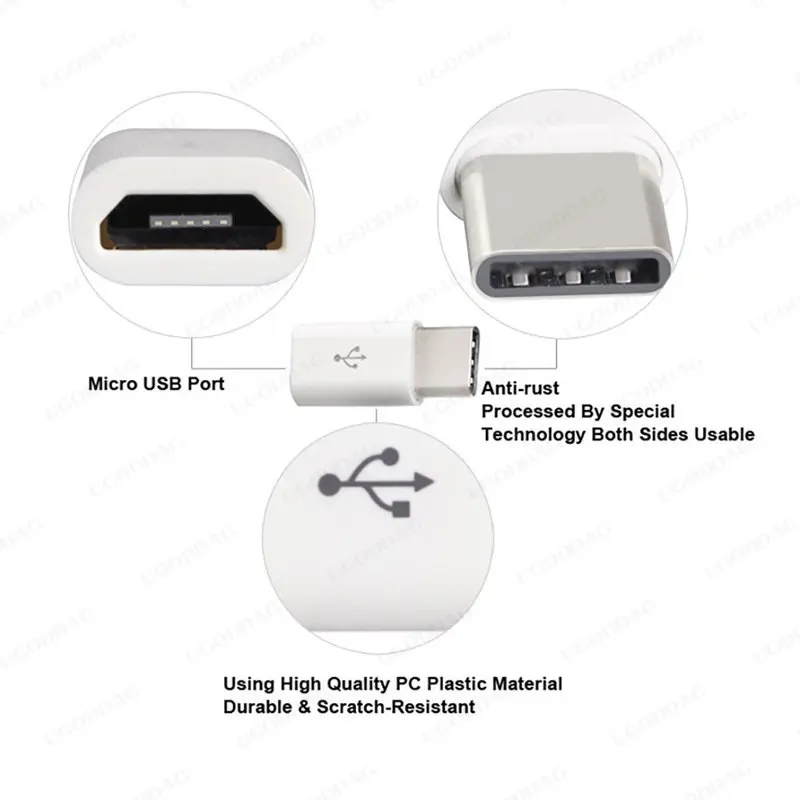 5Pc Nieuwe Micro Usb Female Naar Type C Male Adapter Converter Micro-B Naar USB-C Connector Opladen Adapter telefoon Accessoires