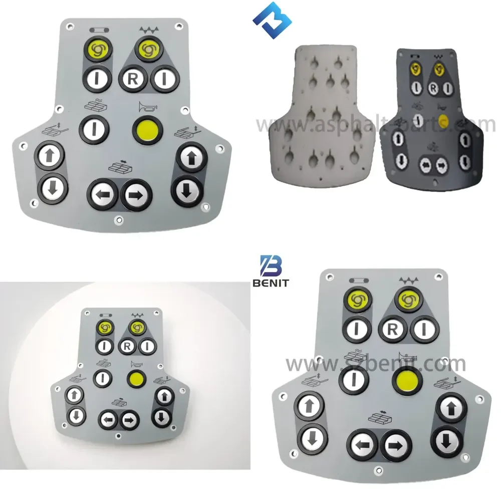 

2026 Hot Item Asphalt Paver Side Control Box Button Panel with Film 9 Holes for Plus Shape High Quality Road Construction