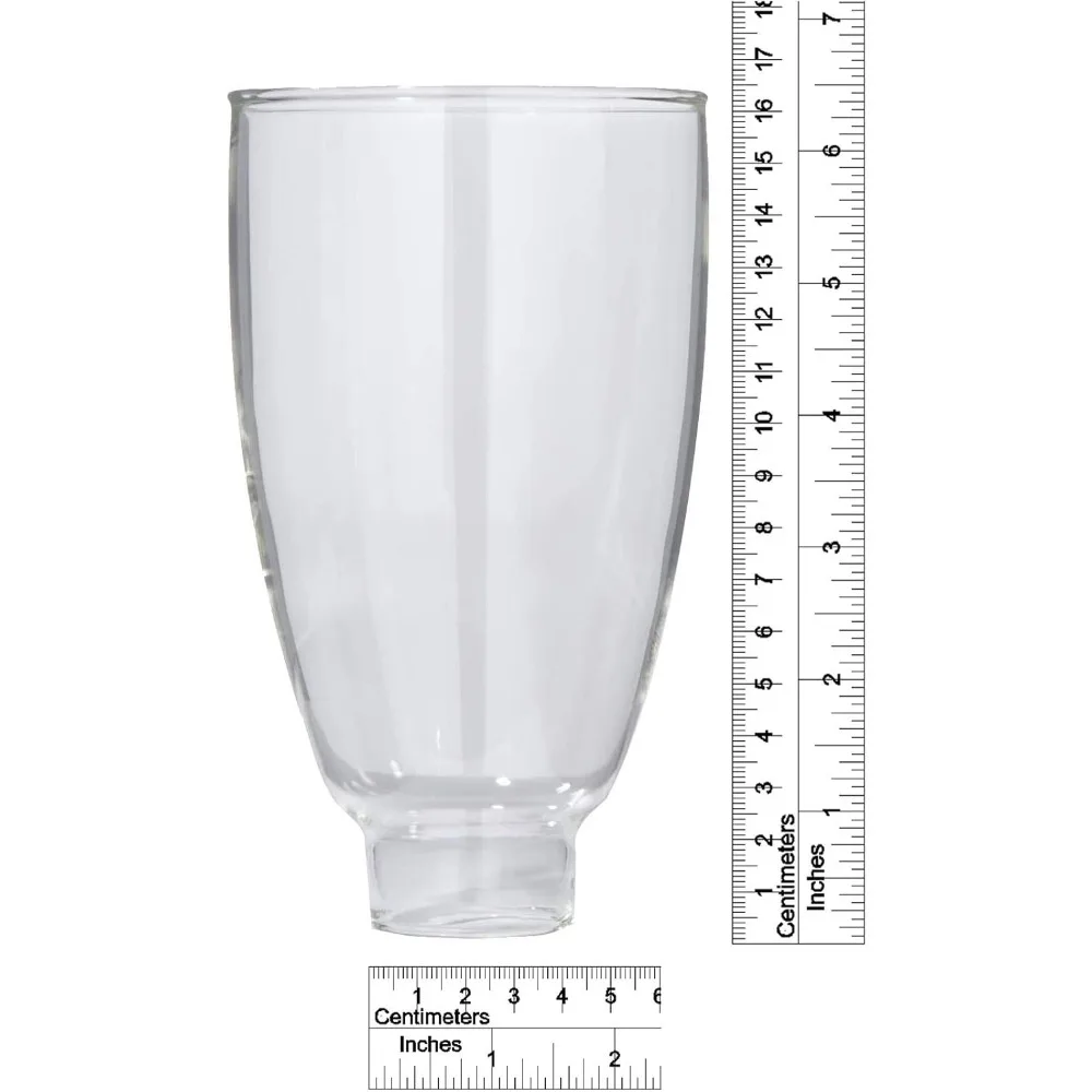 Large Clear Glass Colonial Style Lamp Shade 10.375 Inch Height for Vintage Antique Globes