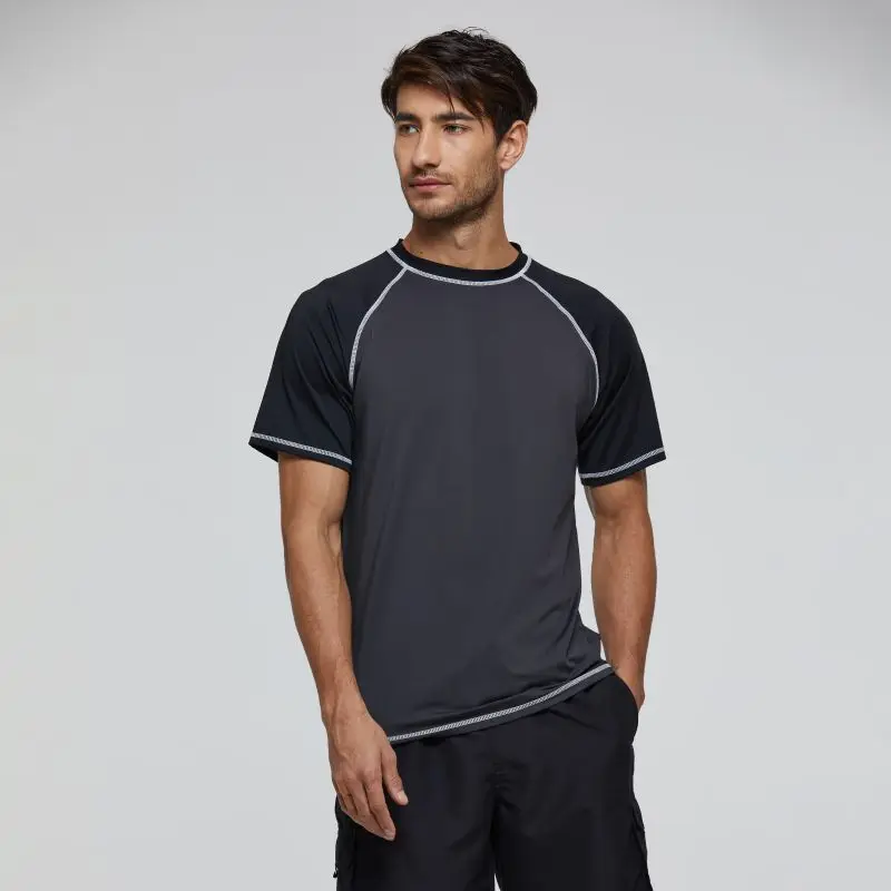 Summer Men Quick Dry T-Shirts UPF 50+ Beach Sports Shirt Short Sleeve Breathable Sportswear Outdoor Top