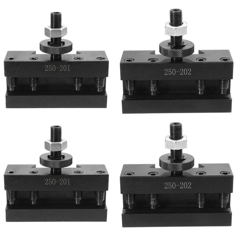 

4Pcs Quick Change CNC Lathe Tool Post Turning Facing Holder Holder For Lathes Tools-250-201 & 250-202