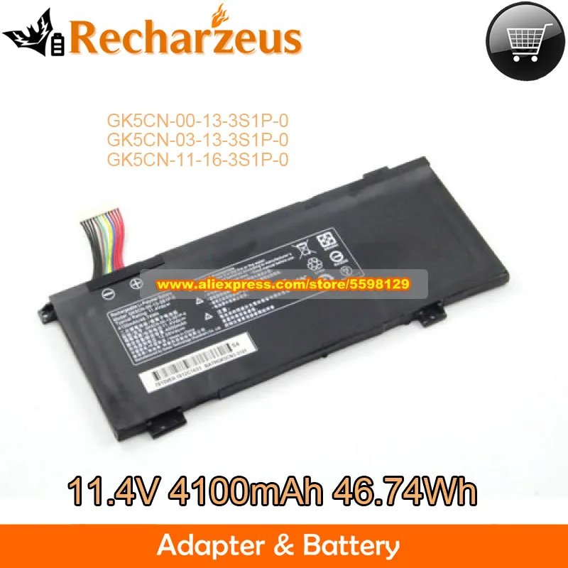 

Genuine GK5CN-00-13-3S1P-0 Battery 11.4V 4100mAh 46.74Wh for Evoo EG-LP4-BK Erazer X6805 F117 Break XMG Neo 17 GK5CN4Z GK7CN6S