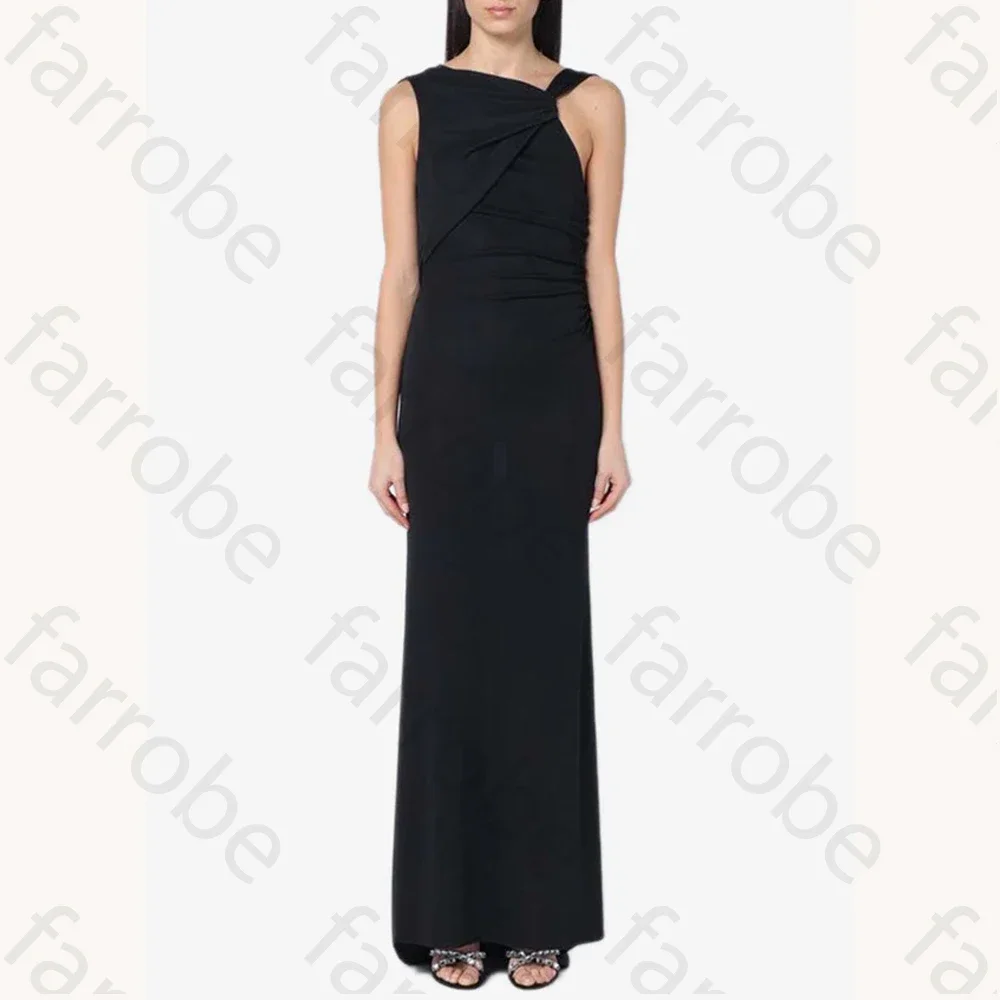 Elegancka Sukienka Maxi z Drapowaniem i Węzłem, Linia A, Suknie Wieczorowe na Specjalne Okazje, Formalne, Wykwintne, Wysokiej Jakości Sukienki na Bal Maturalny i Imprezy dla Kobiet