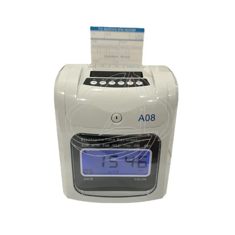 

100-240V Office Attendance Clock ID Card Check-In Punch Card Time Recorder