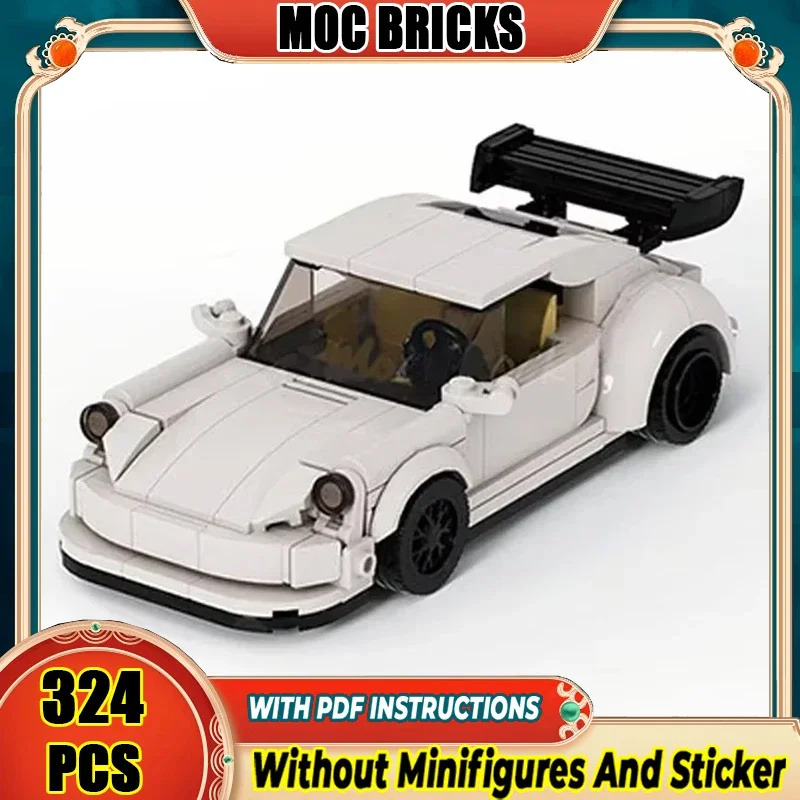 

Moc Building Bricks City Car Series Белый спортивный автомобиль Модель Технология Модульные блоки DIY Набор Сборка Рождественский подарок
