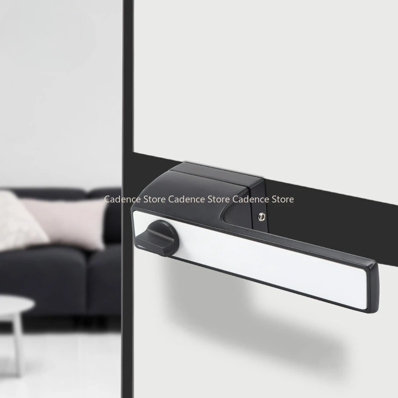 

Минималистичный магнитный дверной замок из цинкового сплава, ручка с одним словом, бесшумный дверной замок, экологический дверной замок с замочной скважиной для кабинета в спальне