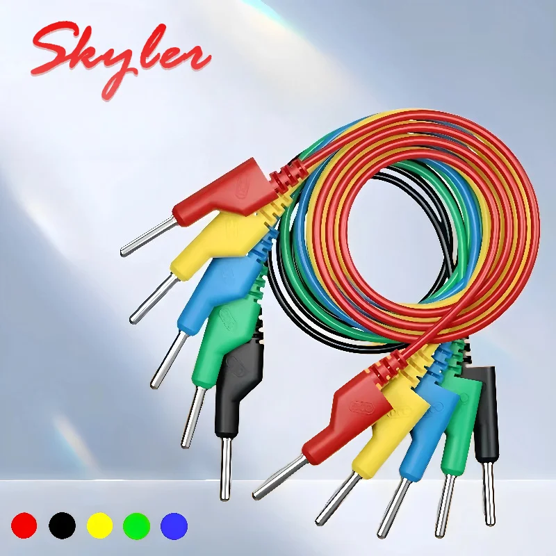 1pc DCC Power Test Line Multicolor 4mm Banana Plug 20A Pure Copper 1.6mm² 2.5mm 4 Square Electronic Power Test Lead 20cm-200cm