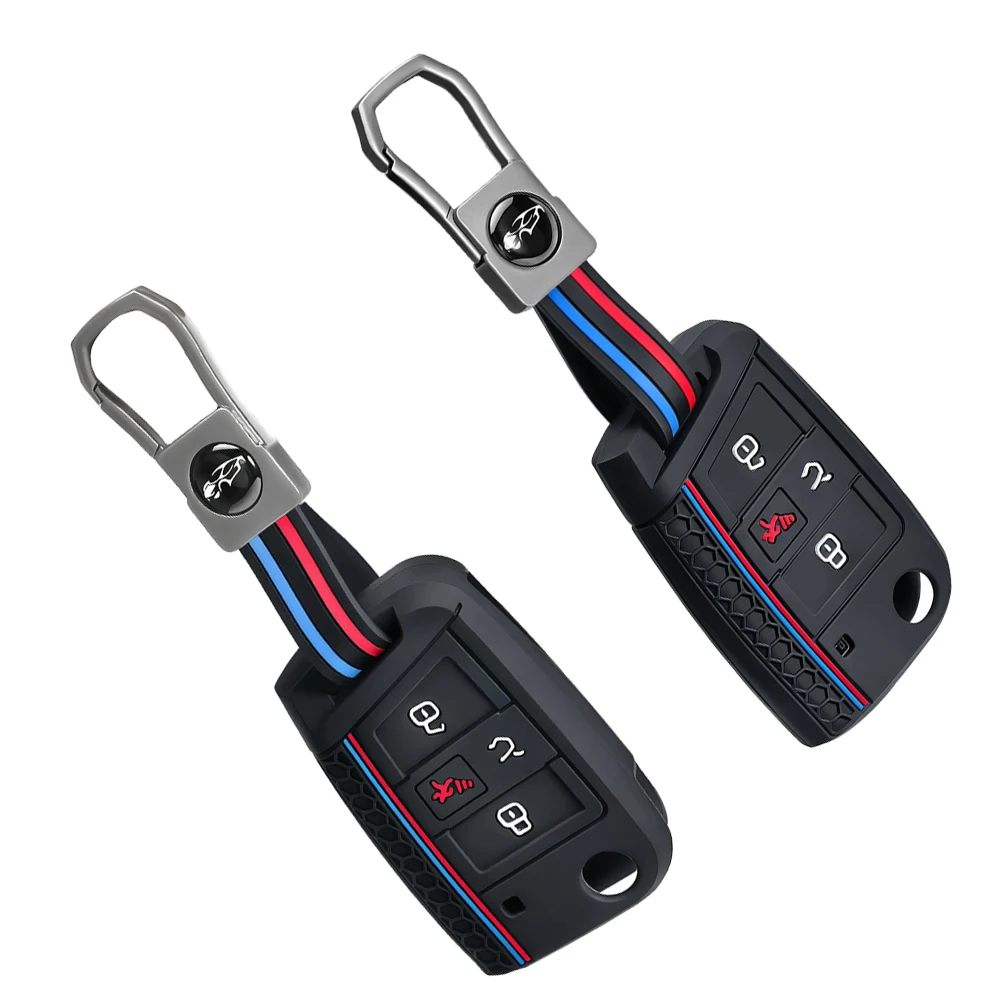 Für VW Polo Golf 7 Tiguan für Skoda Octavia Kodiaq Karoq für SEAT Ateca Leon Ibiza 2016 2017 2018 2019 Silikon-Schlüsselhülle