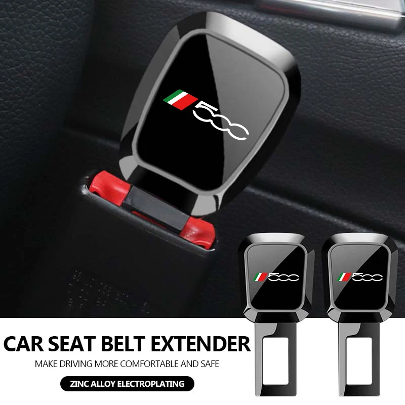 For Fiat Car Seat Belt Extender Metal Safety Belt Plug Buckle Clip Abarth 500 FR Freemont Stilo Grande Doblo Tipo