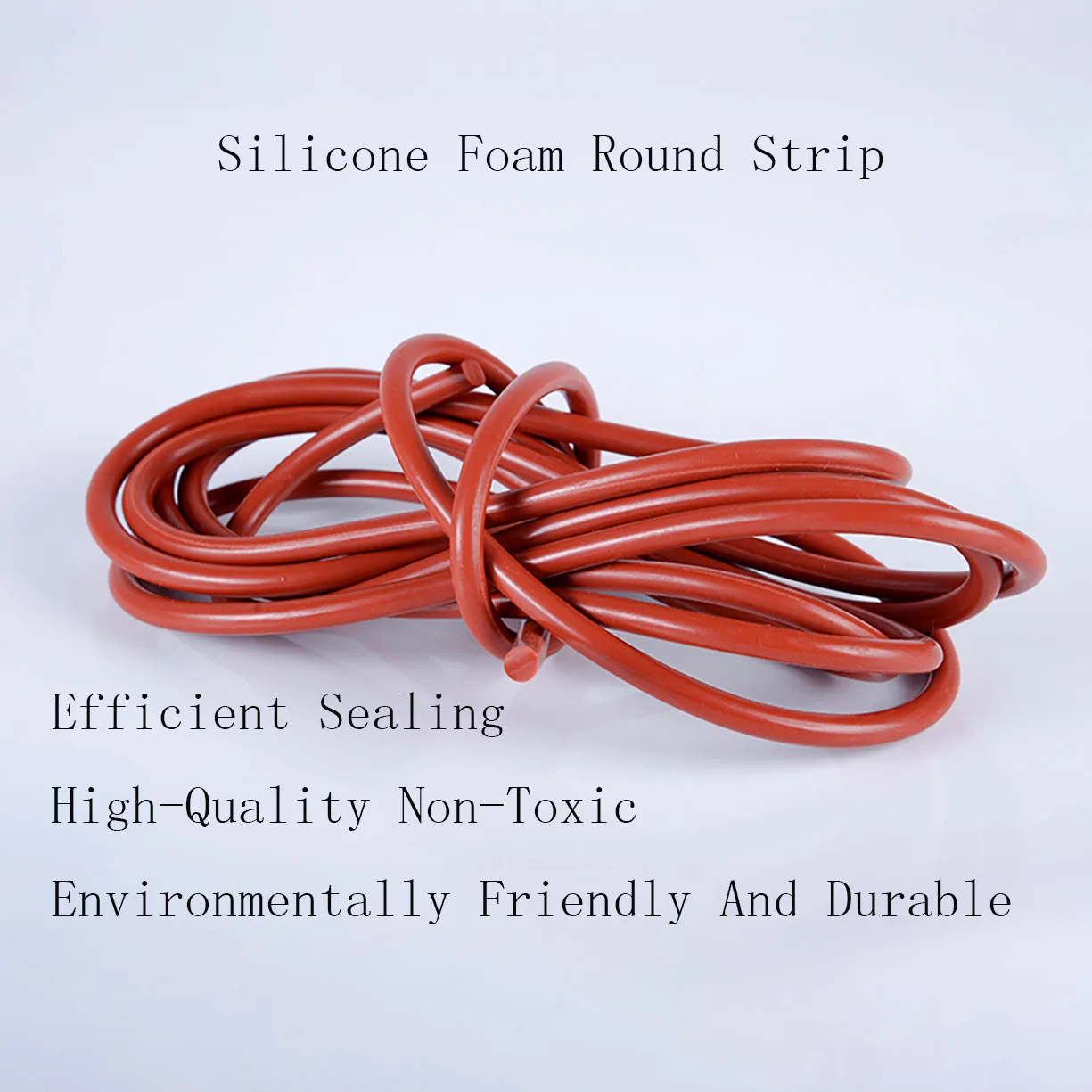 Id 0.8-30Mm Massief Ronde Rode Siliconen Afdichting Strip Hoge Temperatuur Bestendige Ronde Rode Siliconen Strip Siliconen Rubber Strip