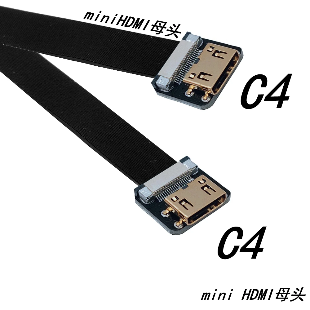 Mini-hd typ-c para cima para baixo winkel männlich weiblich flach fpc kabel für 5d3 5d2 gh3 gh2 5n 5t 5